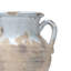 Partially Glazed Ceramic Pot with Handles