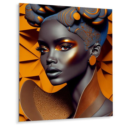 Exquiste African Woman Design I - Woman African Metal Printed Art