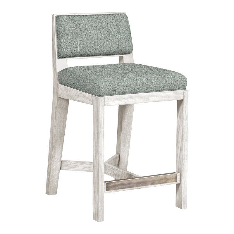 Thom Filicia Solid Wood 26.5" Counter Stool, Casa Blanca, Tuck Water