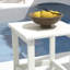 Table de patio blanche - Extrémité latérale carrée de 15 po pour piscine, porche, balcon. To Elements, solide, capacité de 110 lb, structure robuste et fiable, capacité,