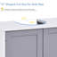 Armoire de rangement sous le lavabo avec espace en U. Blanc et gris. Offre un espace de rangement supplémentaire. Tablette réglable. Solide. L 23,5 po x P 11,49 po. Supporte le rangement de salle de bain de 22 lb, armoire