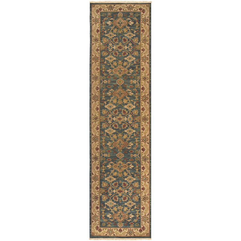 Wool Oriental Area Rug, Runner 2'6" x 10'