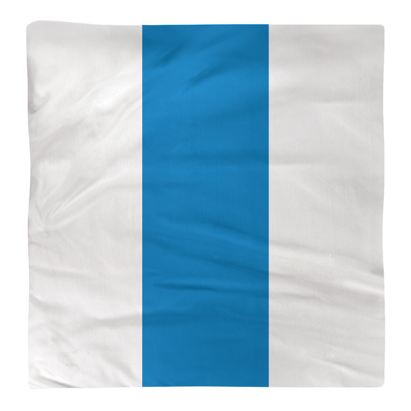 Oklahoma City Striped Square Napkin, 10" W x 10" L, White/Basketball Blue/White, Polyester