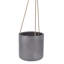 Leaf Embossed Hanging Cylinder Round Planter