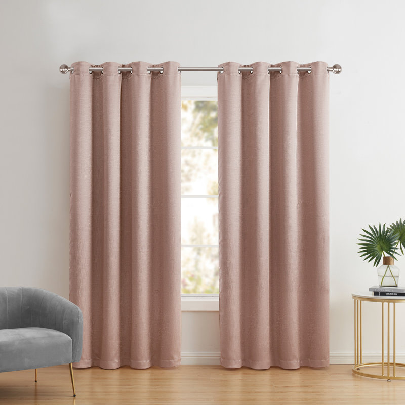 Blackout Single Curtain Panel, Blush, 52" W x 90" L