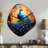 Magallon - Nebula Shape Large Blue Wall Clock - Unique Shape-247929547