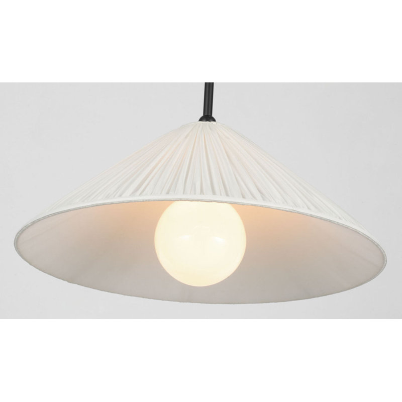 Soren 20" Pendant with Silk Pleated Shade, Bronze
