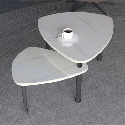 360 degree Rotatable modern Coffee Table for Living Room, solid wood legs with simply assemble Cocktail Table, Rotating Modern Apartment Wood Furniture OAK veneer wear-resistant PU painted top