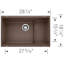 Precis Cascade SILGRANIT 29" L x 18" W Undermount Kitchen Sink with Colander-14516774