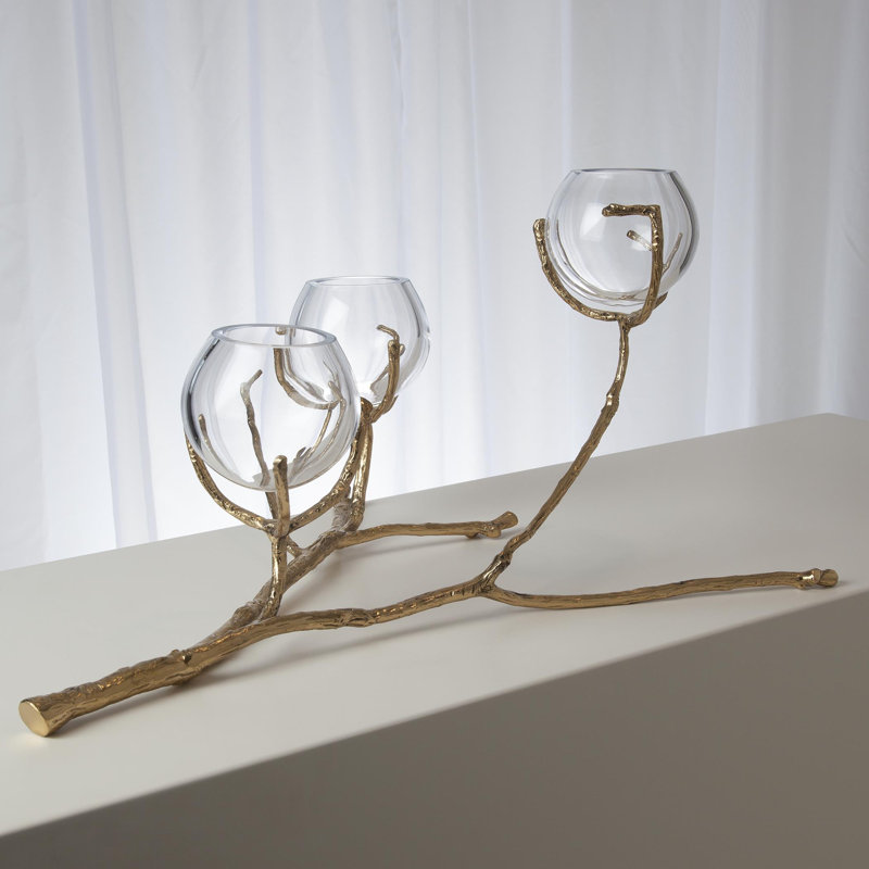 Twig 3 Vessel Large Vase, Brass