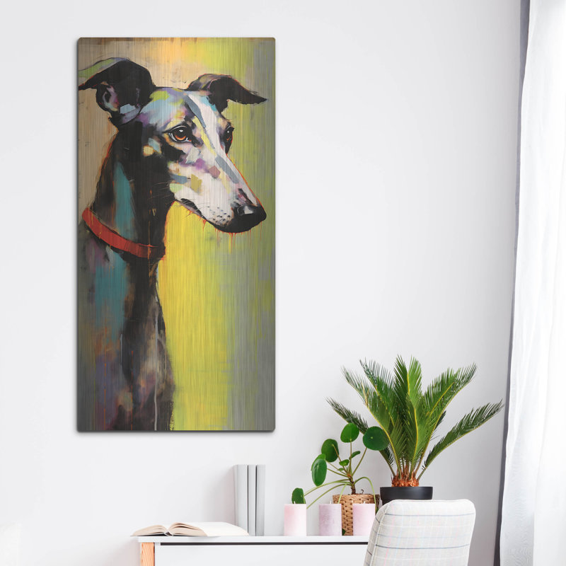 Lark Manor ™ «Greyhound 2» par Sean Parnell, art mural en métal, H 48 po x l 48 po