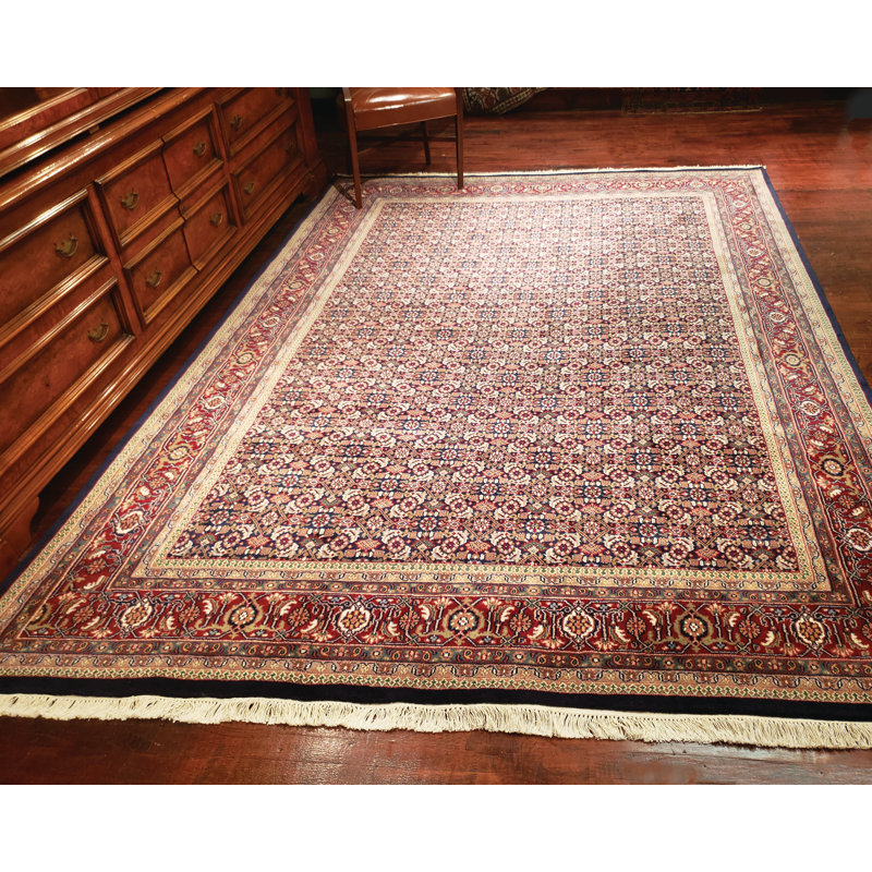 Tapis bleu marine / bourgogne Signature Legacy, Rectangle 6 pi x 9 pi