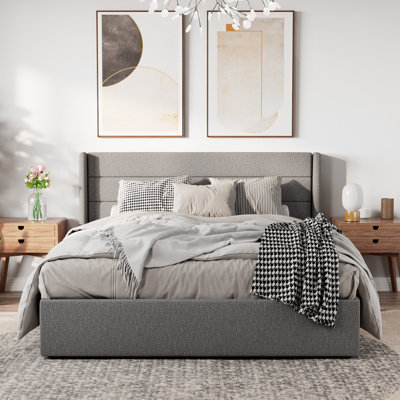 Braya Hydraulic Lift Up Storage Upholstered Platform Bed by Latitude Run