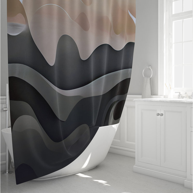 Rideau de douche Creo Abstract, H 72 po x l 70 po