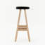 Oki-Nami Upholstered Stool with Solid Wood Frame-1359113639