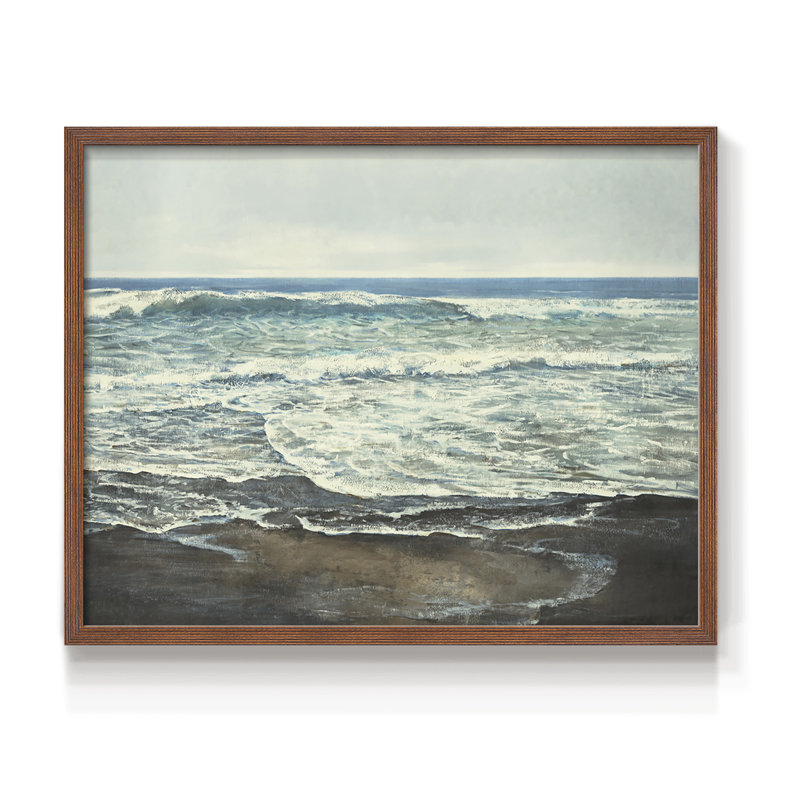 Coastal Reflection -Framed Print - Restickable, 8" H x 10" W, Walnut