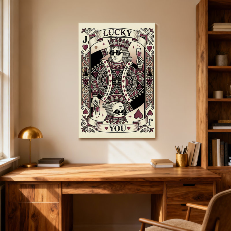 «Fashion Lucky Queen», carte à jouer, H 28 po x l 40 po