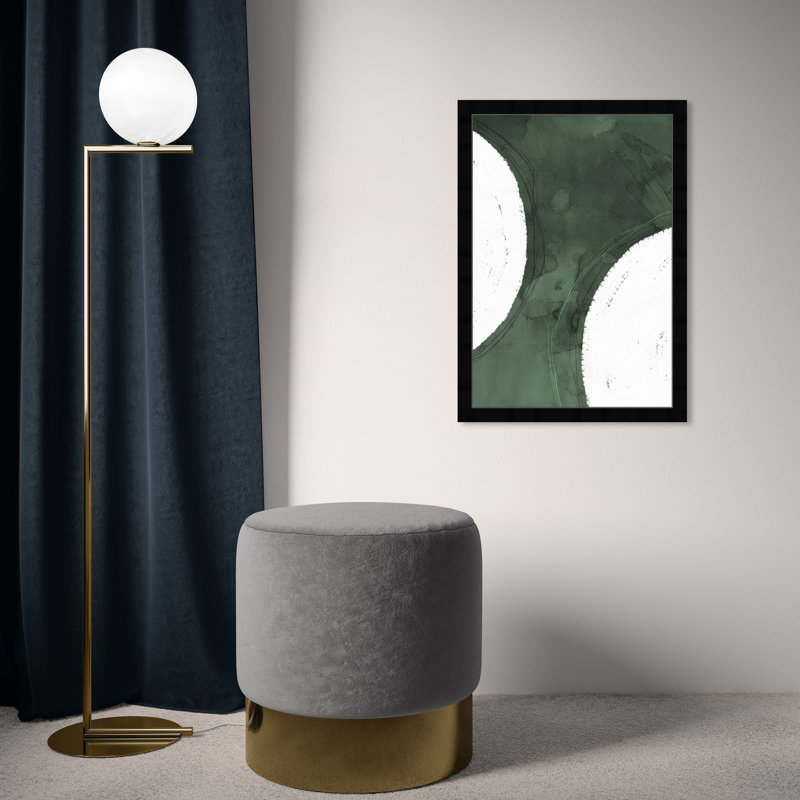 Abstrait «Lune verte», reproduction d'art mural, Noir, H 26 po x l 18 po x P 0,5 po
