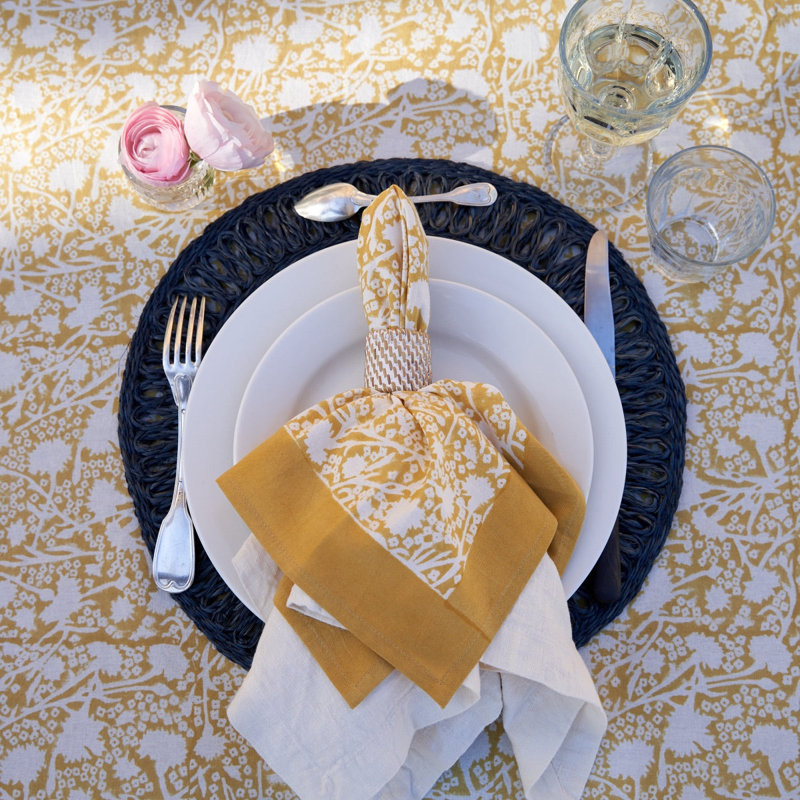 Meadows 100% Cotton Square Napkins, Blue