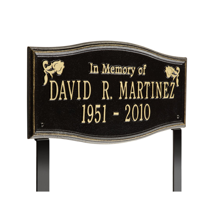 En mémoire de la plaque commémorative/pierre Alexandria, Noir / or, Oui