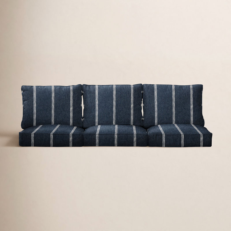Lengthen 30" Sunbrella® Seat and Back Cushion, Blue, 23" W x 27" D