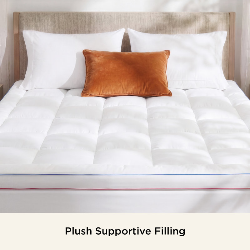 Bedsure Mattress Topper - Pillow Top Mattress Pad Cover With Deep Pocket Fits, Full, White