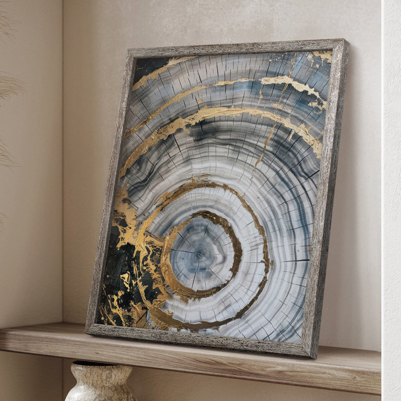 Série ABSTRACT CCxxxv, reproduction encadrée - bois massif, H 30 po x l 24 po