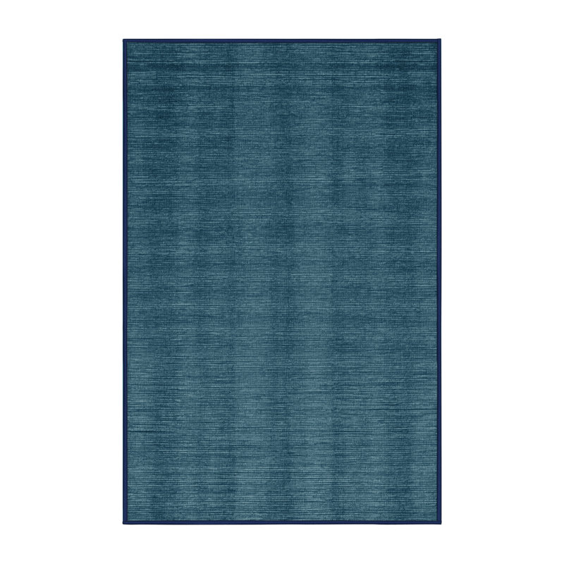 Machine Washable Solid Gray Area Rug, Rectangle 2' x 3'
