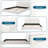 Modern Upholstered Bed Frame Linen Fabric Platform Bed with Solid Wood Legs, White, No Box Spring Needed-1407749727