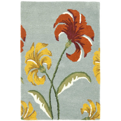 Avayah Hand Tufted Wool Grey/Yellow/Green Rug
