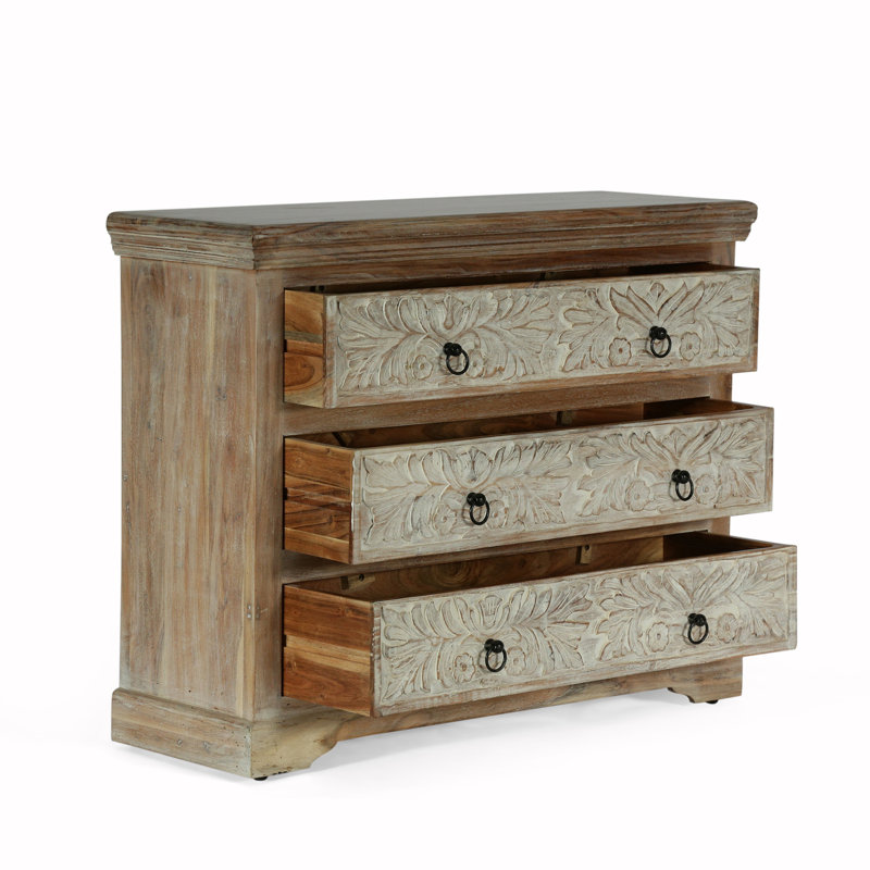 Commode d'appoint en bois massif Agyei