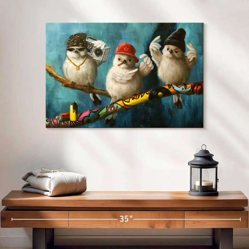 Birdz In Da Hood II, H 16 po x l 24 po