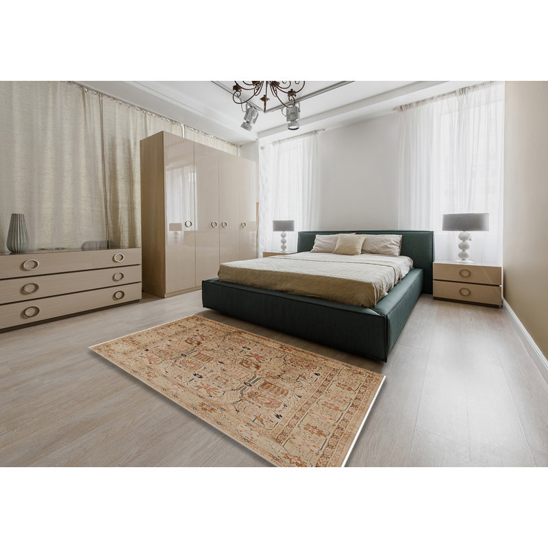 Tapis brun à motif oriental, Rectangle 5 pi x 7 pi
