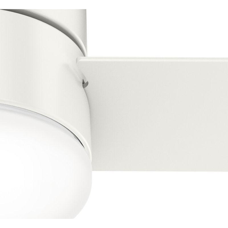 Ventilateur de plafond encastré 3 pales 52 "avec lumières et télécommande Minimus, Blanc