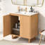 Meuble-lavabo de 30 po avec lavabo - et bois massif, grande capacité, pieds en bois de style contemporain, panneaux, armoire spacieuse, moderne