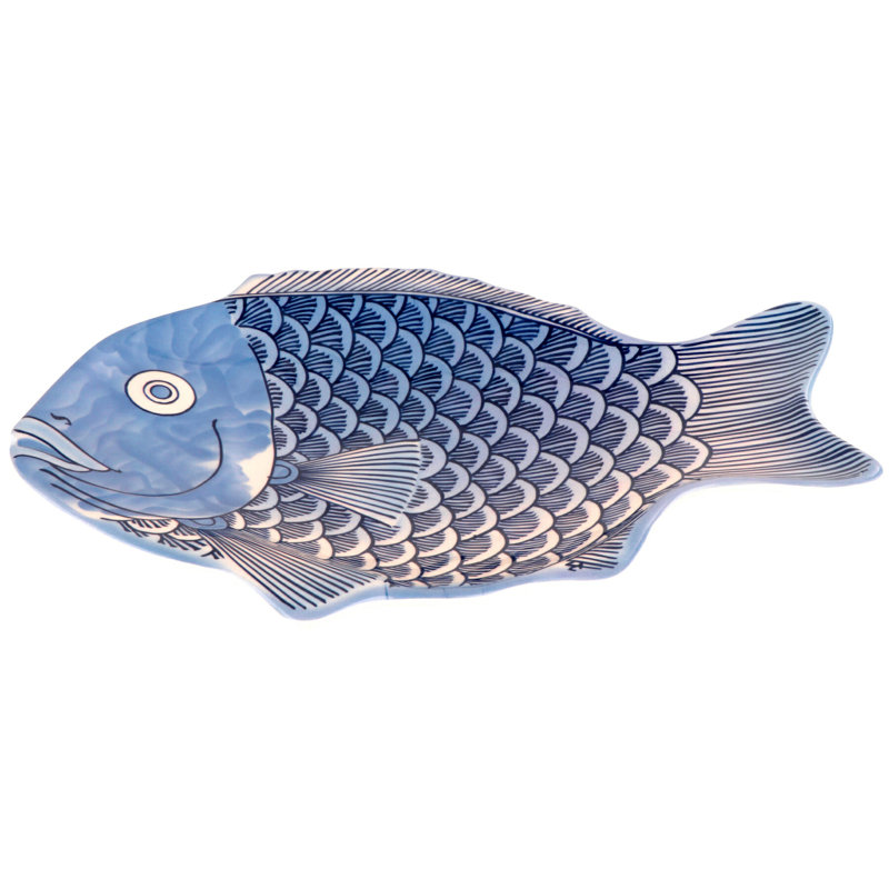 G.E.T. Fish Serving Plates Melamine Platter, 10" W x 14" L