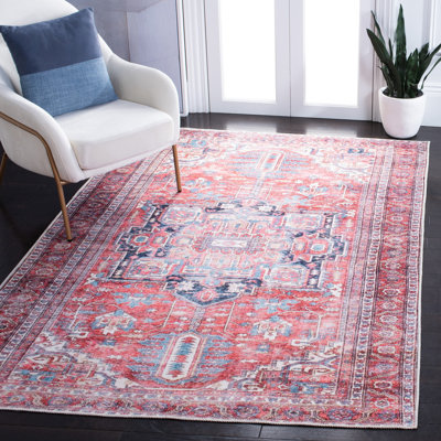 Adele Oriental Red/Navy Area Rug