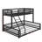 Twin XL Over Queen Floor Bunk Bed With Ladder & Guardrails-90619152