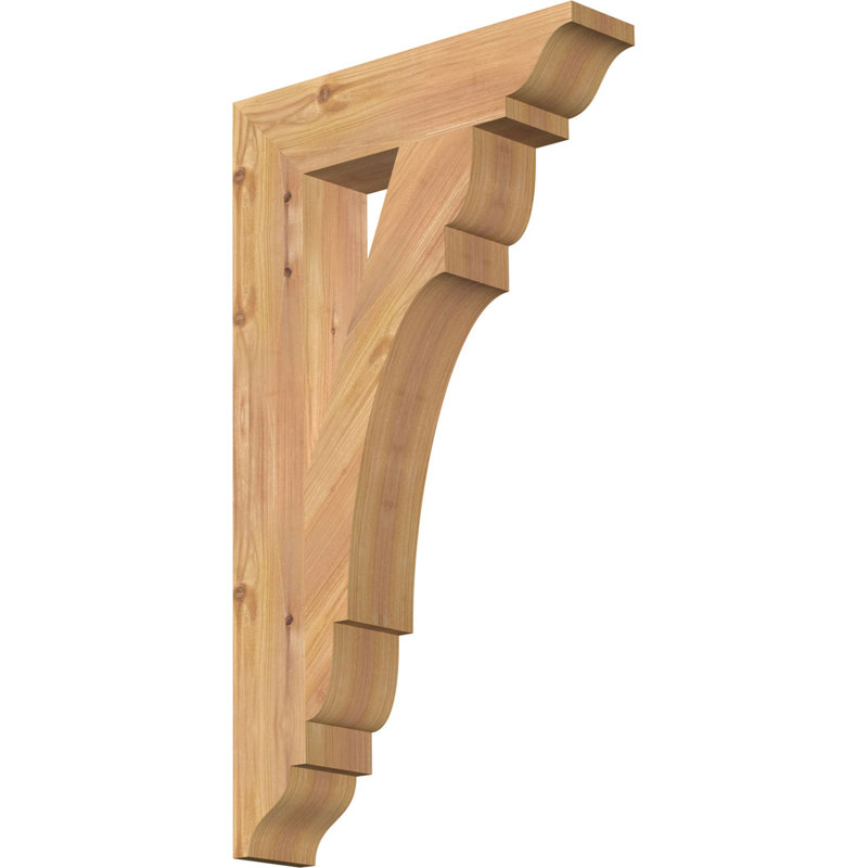Support olympique traditionnel, Cèdre rouge de l'Ouest (lisse), 28" H x 3.5" W x 16" D