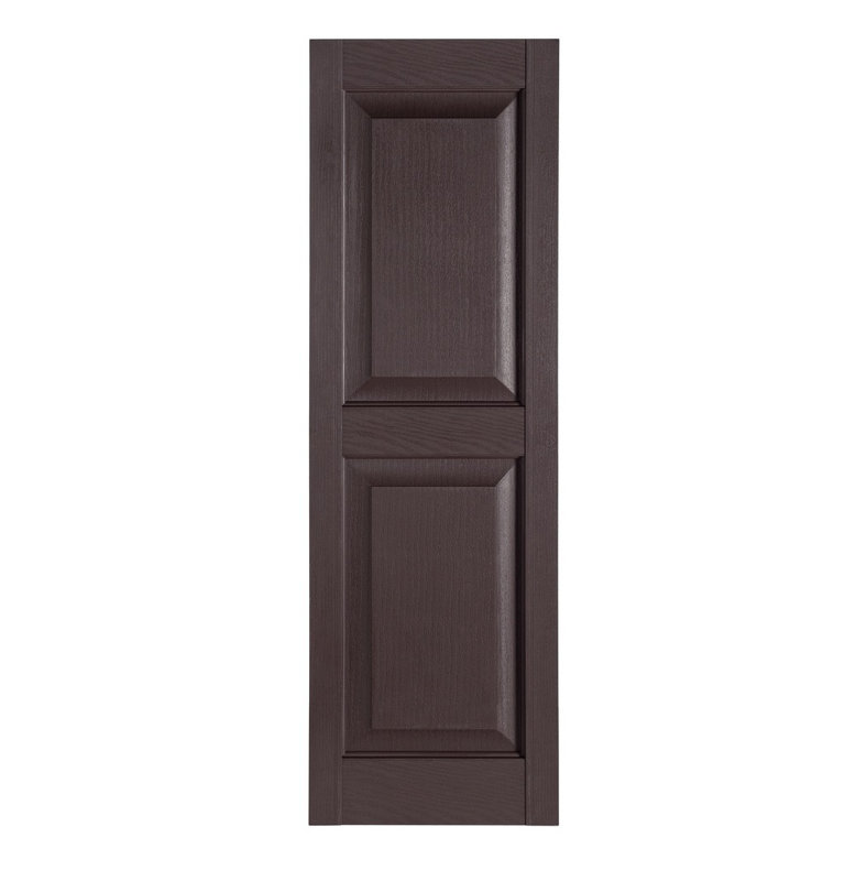 Premier Raised Panel Shutters, Sienna Brown, 59"