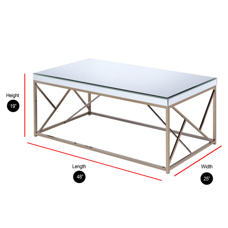 Table basse Flori, Chrome cuivré
