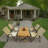 Multi-Function Foldable and Portable Dining Set, 1 Dining Table & 4  Folding Chairs, Indoor and outdoor universal ,Natural, For Children