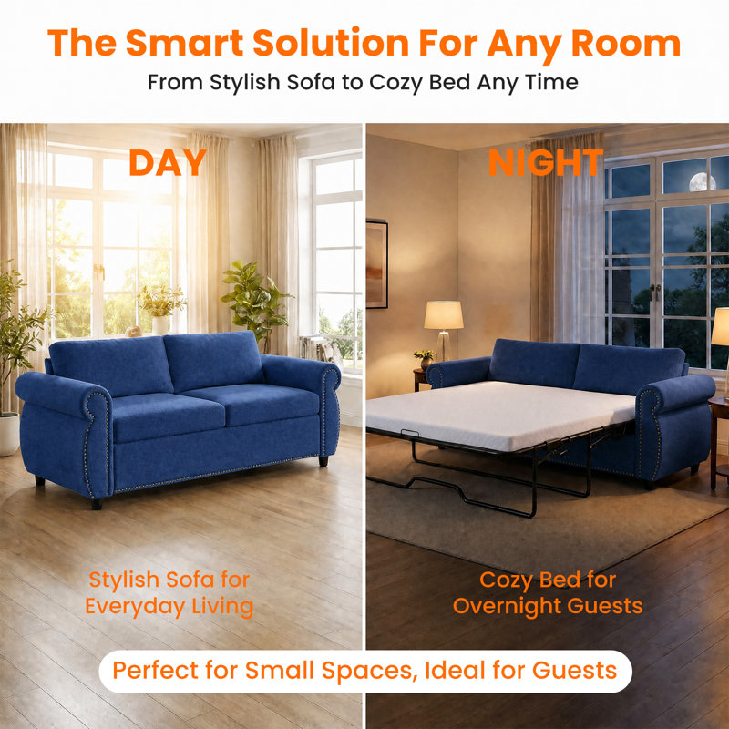 2 Seater Sofa, Queen, Blue