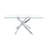 Virelli Cross-Base Glass Dining Table-286751196-321727479