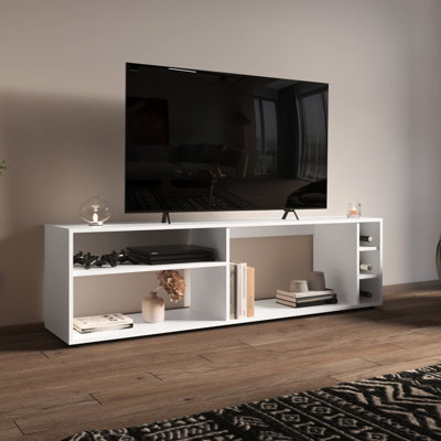 Meuble télé, 6 tablettes, capacité de 60 po