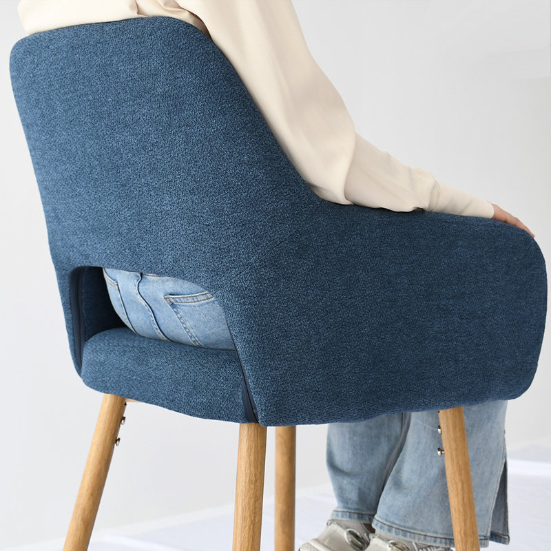 Benjain Counter Stool With Arm, Bleu