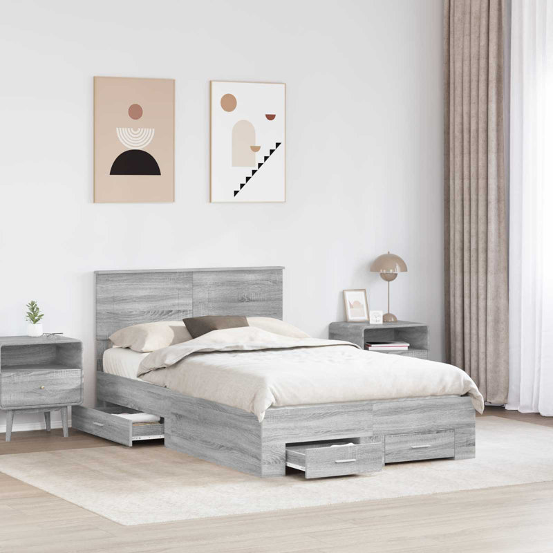 Bed, Small Double (4'), Grey Sonoma