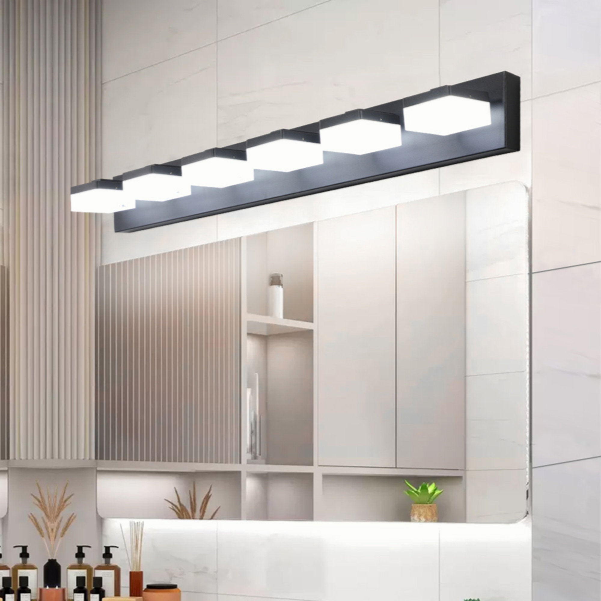 Ivy Bronx Modern 6-Light LED Vanity Mirror Light Fixture For Bathrooms