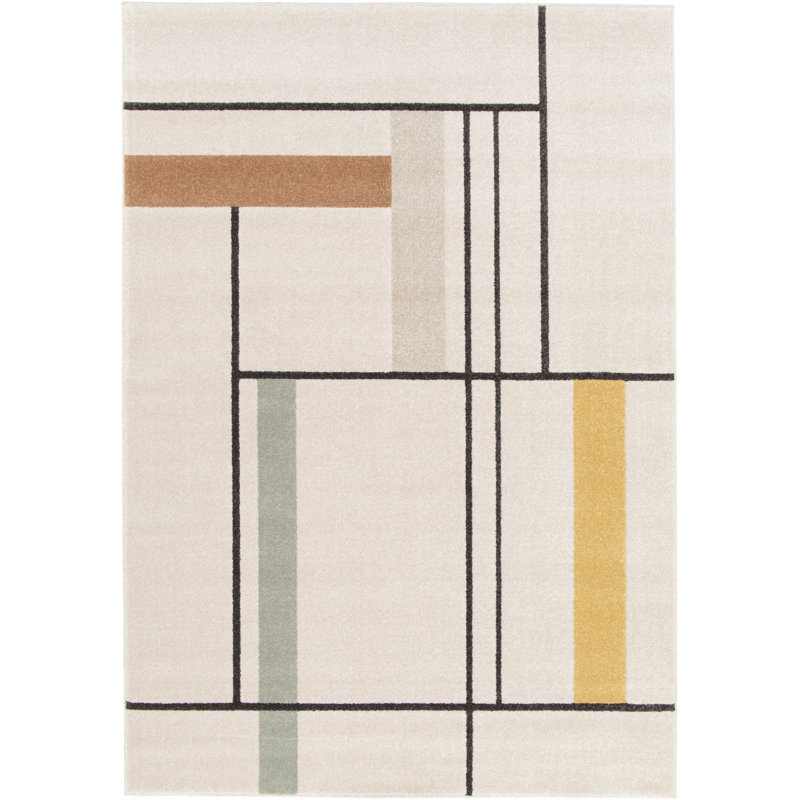 Igourdane Geometric Area Rug, Rectangle 80cm x 150cm