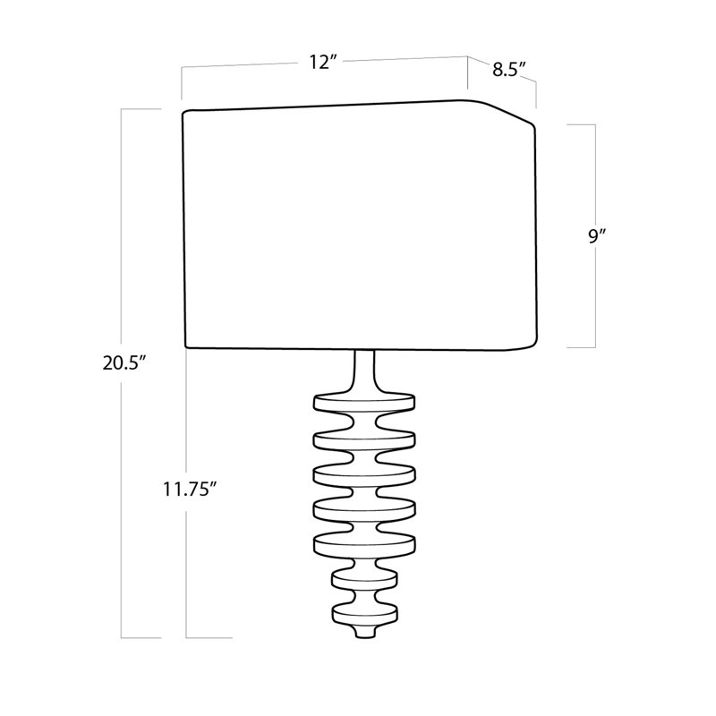 Fishbone Sconce, Ebony
